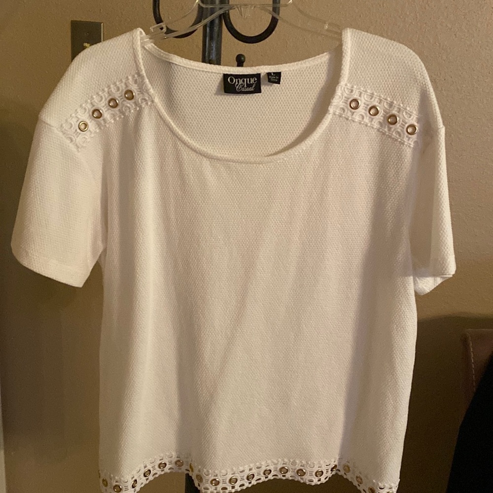 Oneque Casual white blouse size large